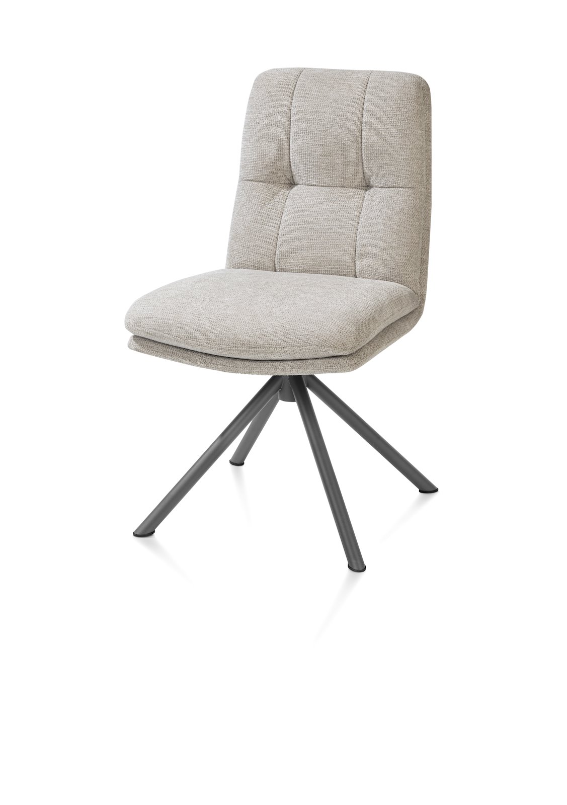 Eetkamerstoel Madelaine - Zonder armleuning - Beige - - Happy at Home