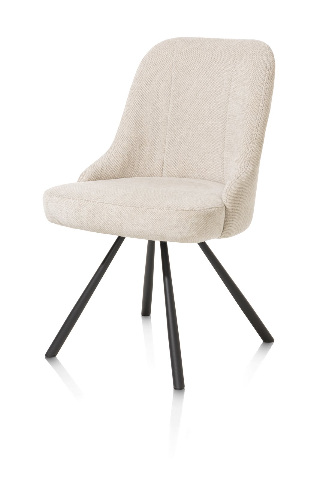 Eetkamerstoel Eva - Zonder armleuning - Creme - - Happy at Home