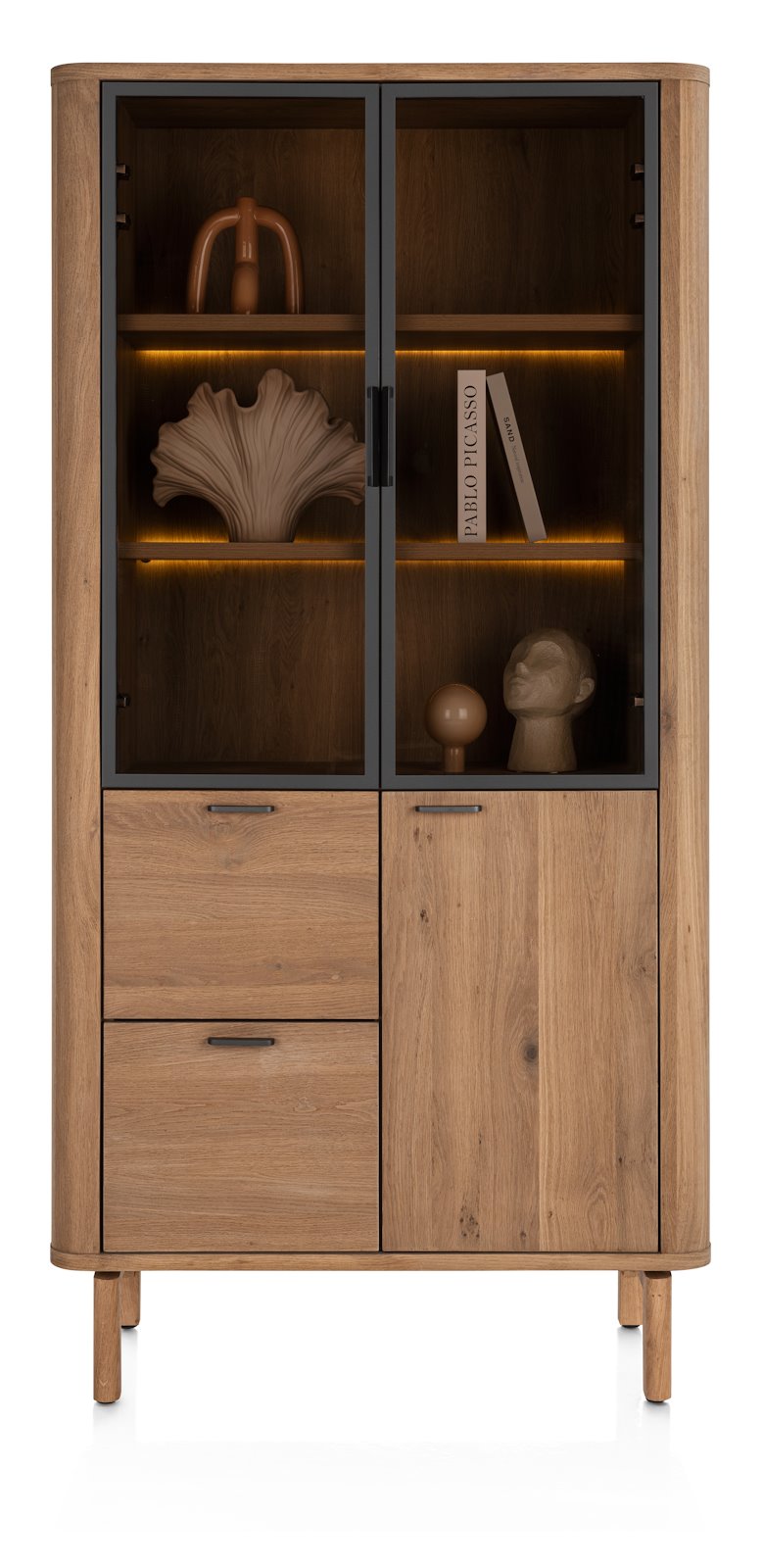 Vitrinekast Zade - Bruin - - Happy at Home