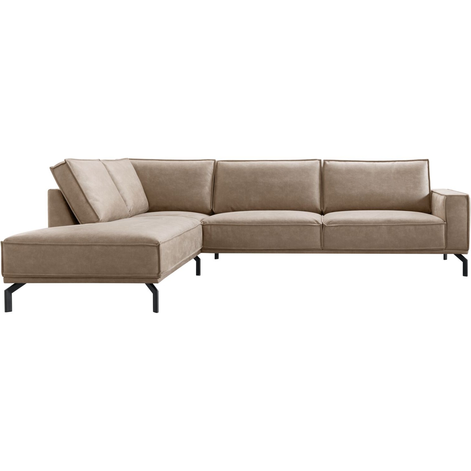 Bank Eddy hoekbank - Clay - Naturel Royal Boucle | Taupe Metaal - Profijt Meubel