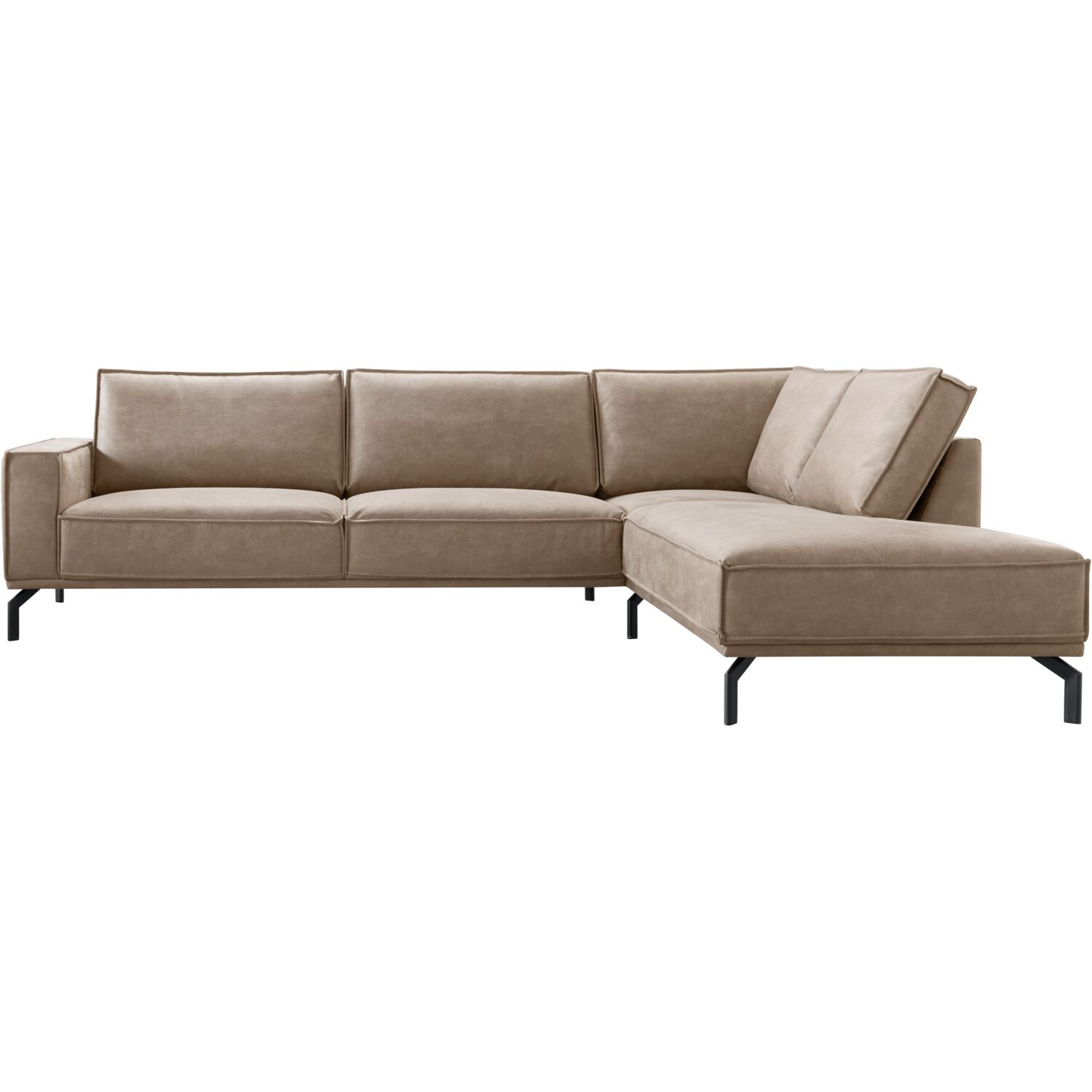 Bank Eddy hoekbank - Clay - Naturel Royal Boucle | Taupe Metaal - Profijt Meubel