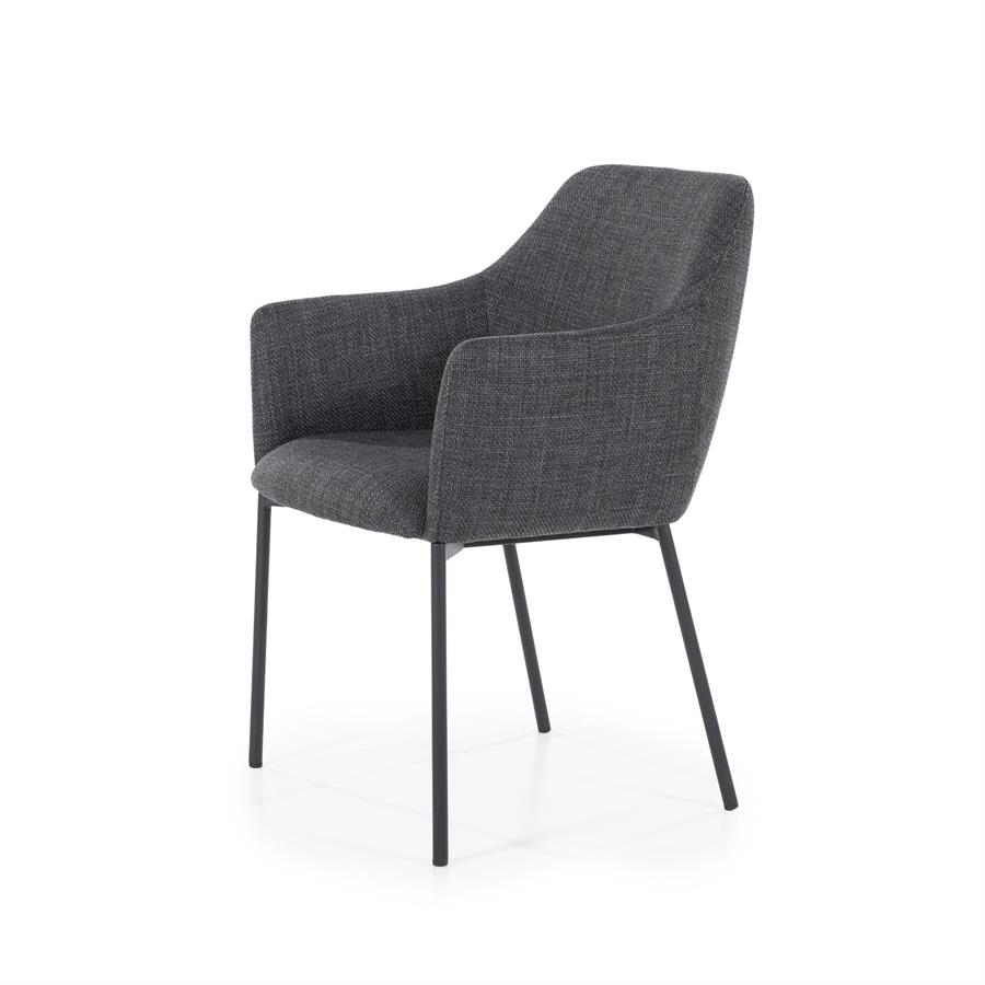 Eetkamerstoel Paul - Antraciet - - Eleonora