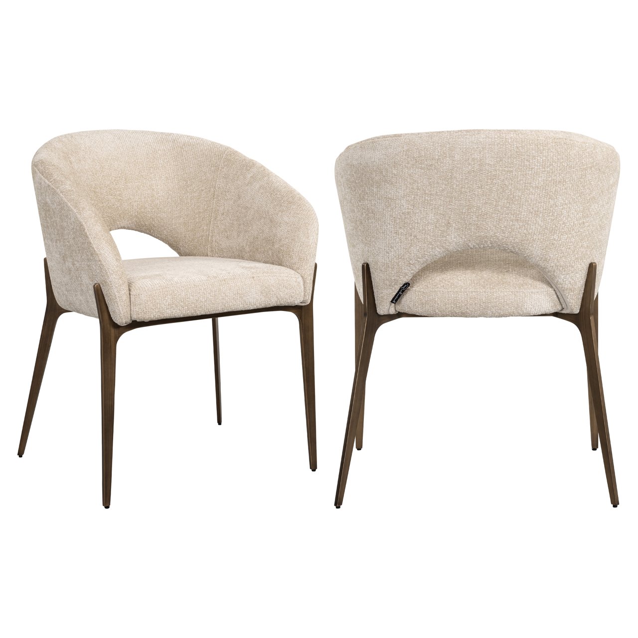 Eetkamerstoel Kenzi - Cream - Stof - Richmond Interiors