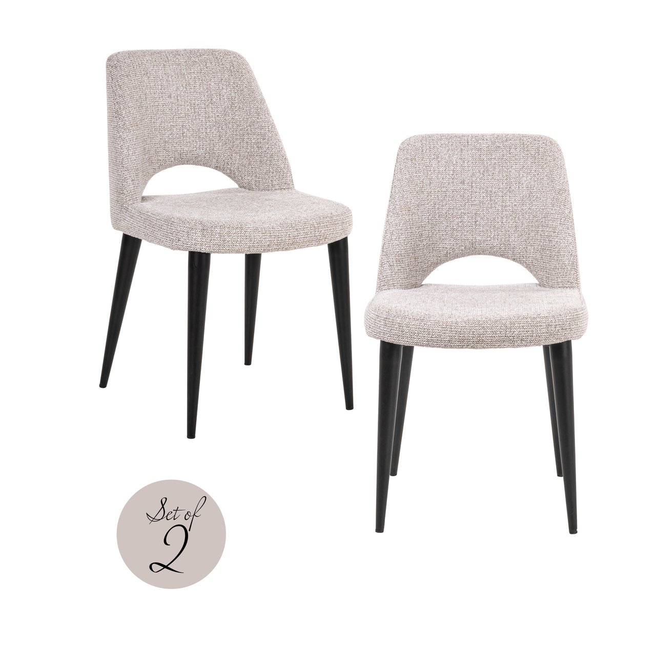 Eetkamerstoel Tabitha - Natural - Stof - Richmond Interiors