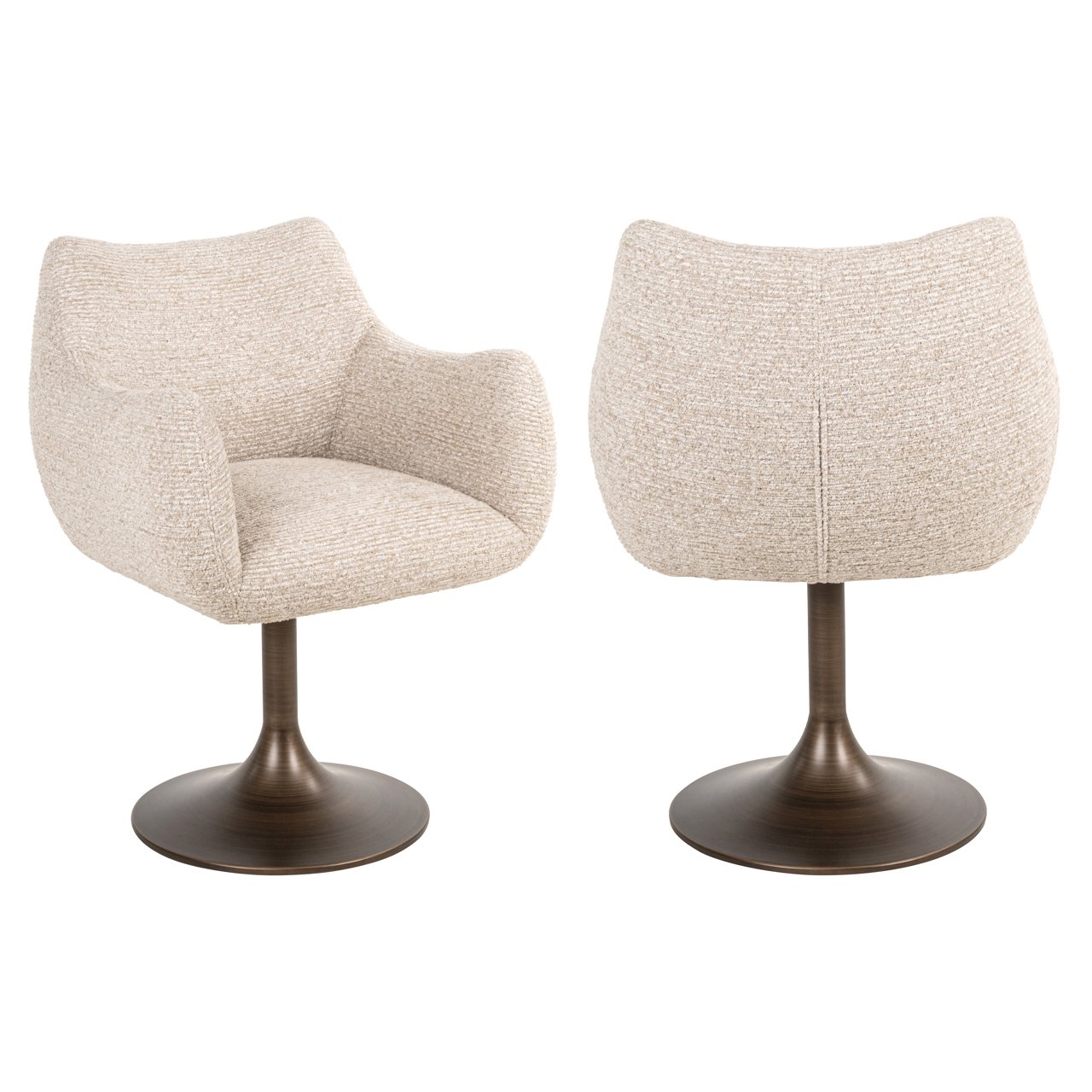 Eetkamerstoel Aldo - Natural - Stof - Richmond Interiors