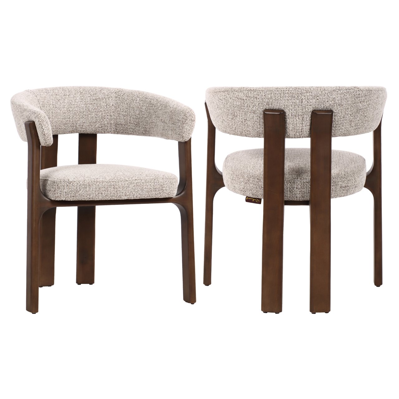 Eetkamerstoel Contigo - Mocca - Stof - Richmond Interiors