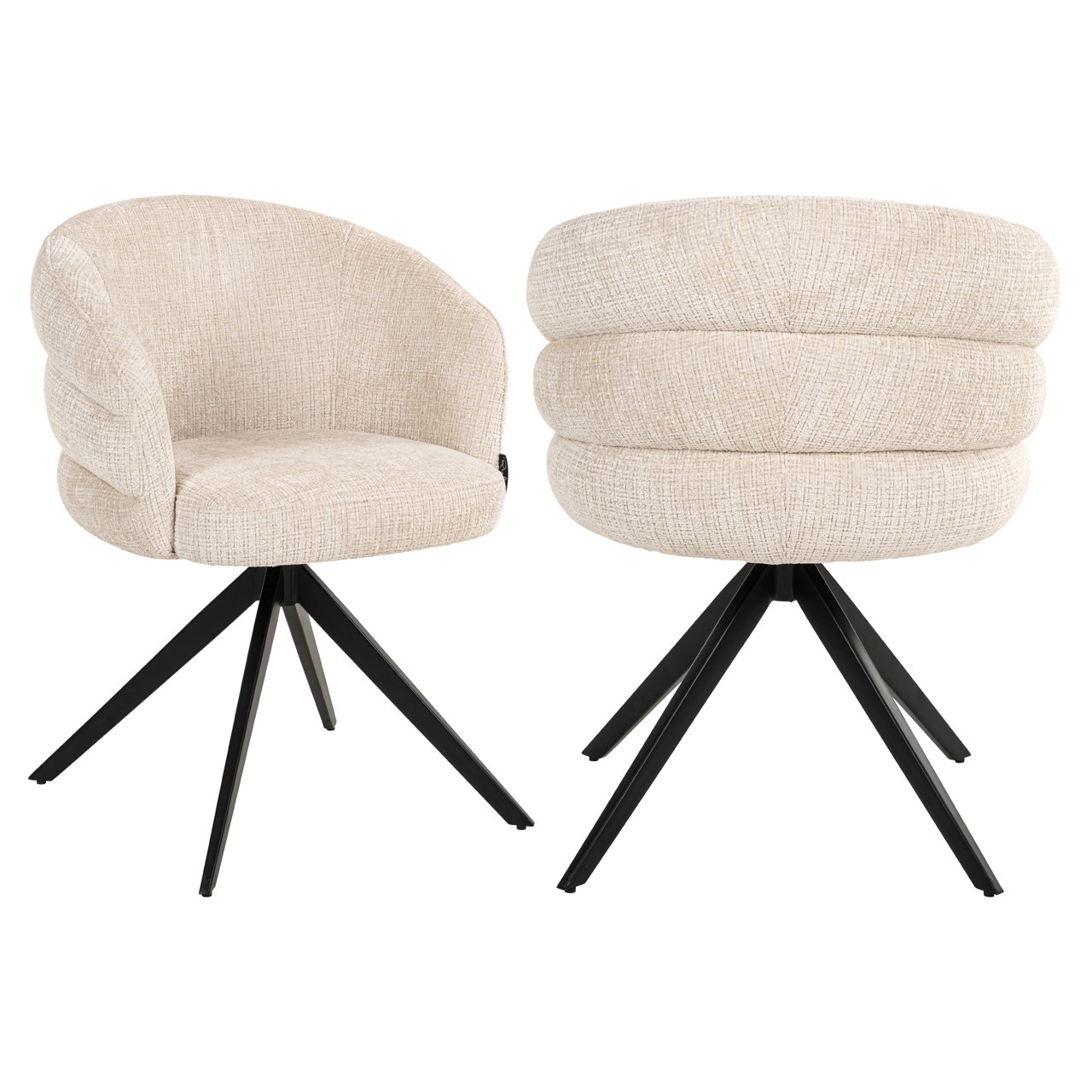 Eetkamerstoel Serenity - Beige - Stof - Richmond Interiors