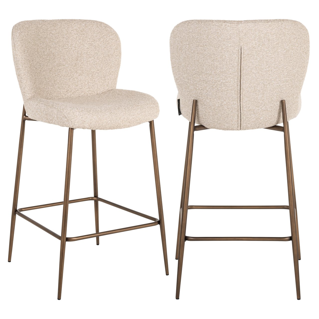 Barkruk Odarby - Zonder armleuning - Laag - Biscotti - Stof - Richmond Interiors