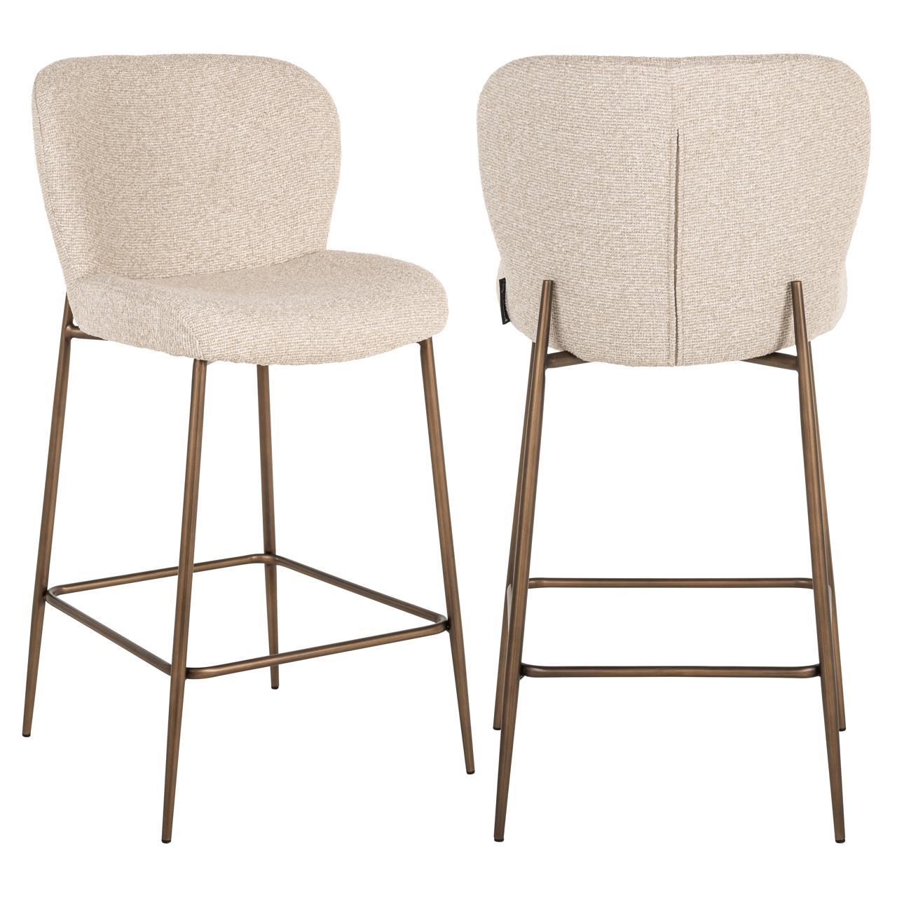 Barkruk Odarby - Zonder armleuning - Laag - Biscotti - Stof - Richmond Interiors