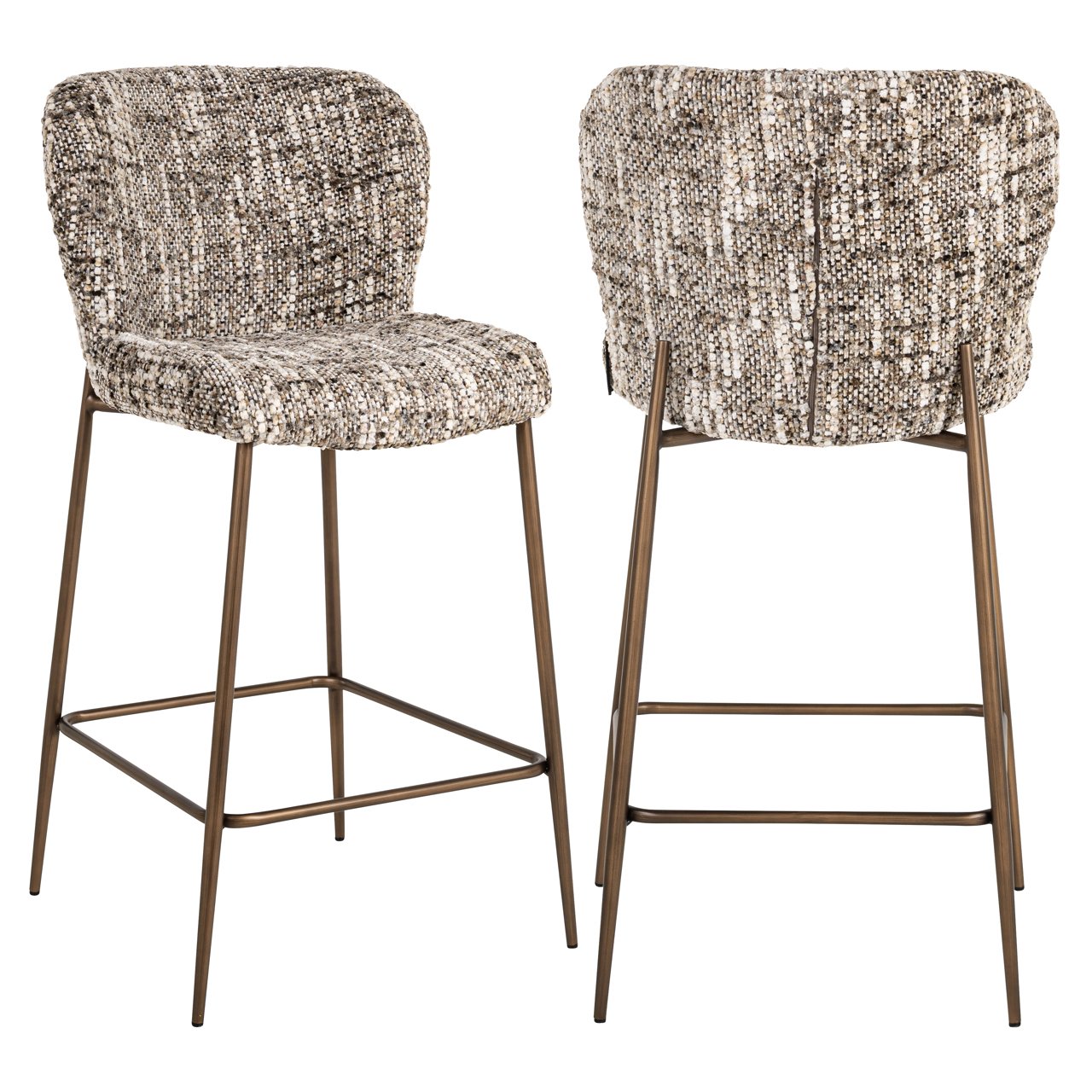 Barkruk Odarby - Zonder armleuning - Laag - Brown - Stof - Richmond Interiors