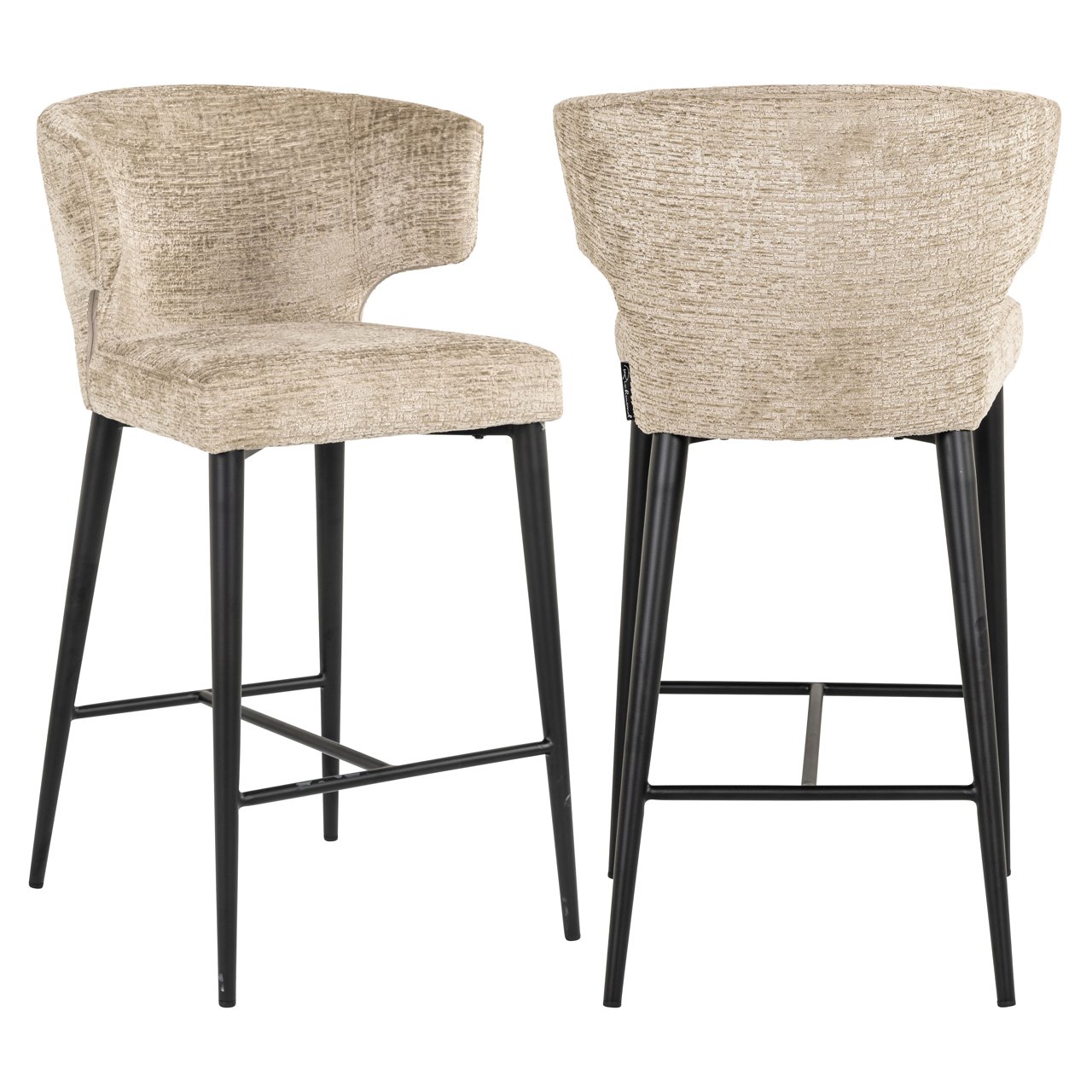 Barkruk Taylor - Zonder armleuning - Laag - Desert - Velvet - Richmond Interiors