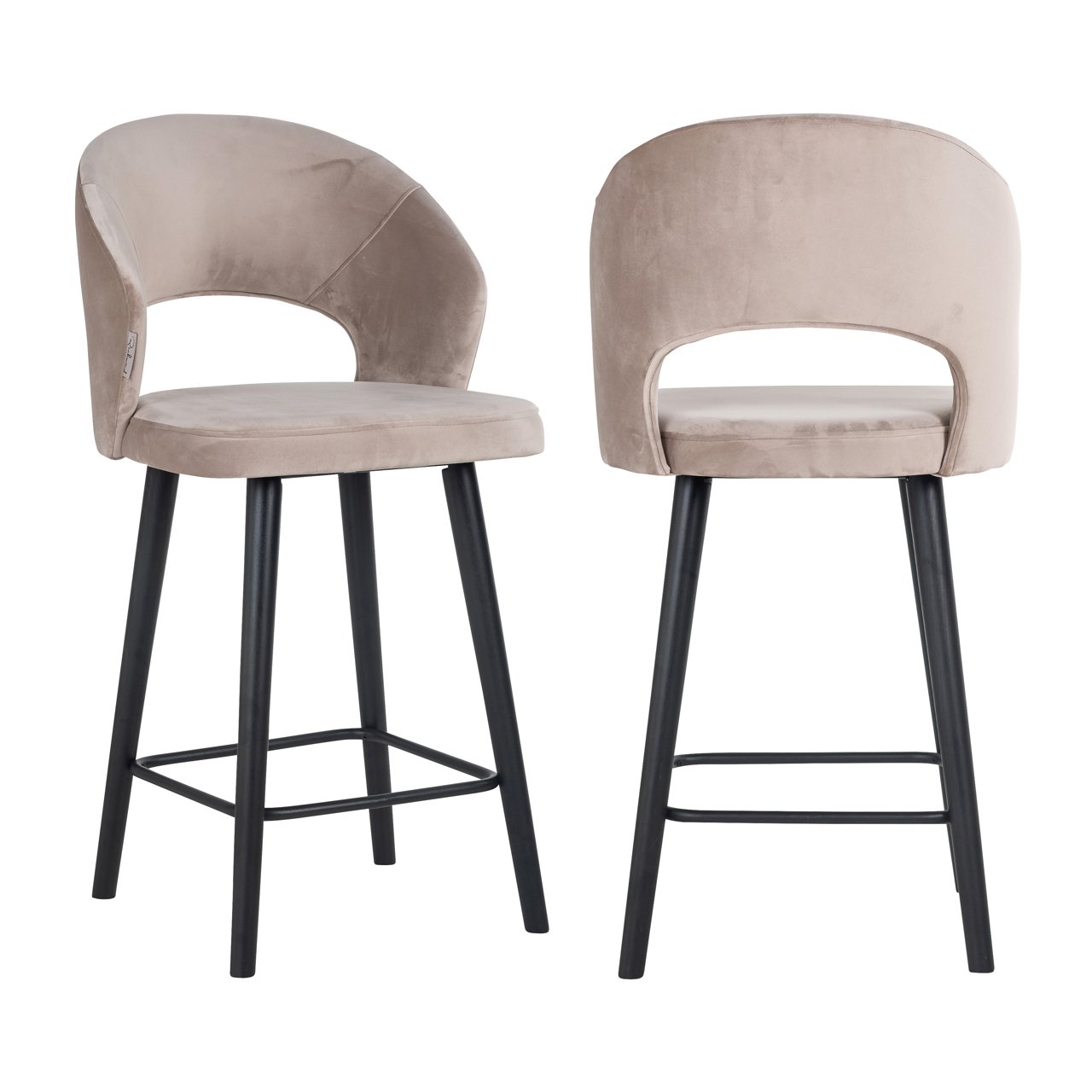 Barkruk Savoy - Zonder armleuning - Laag - Khaki - Velvet - Richmond Interiors