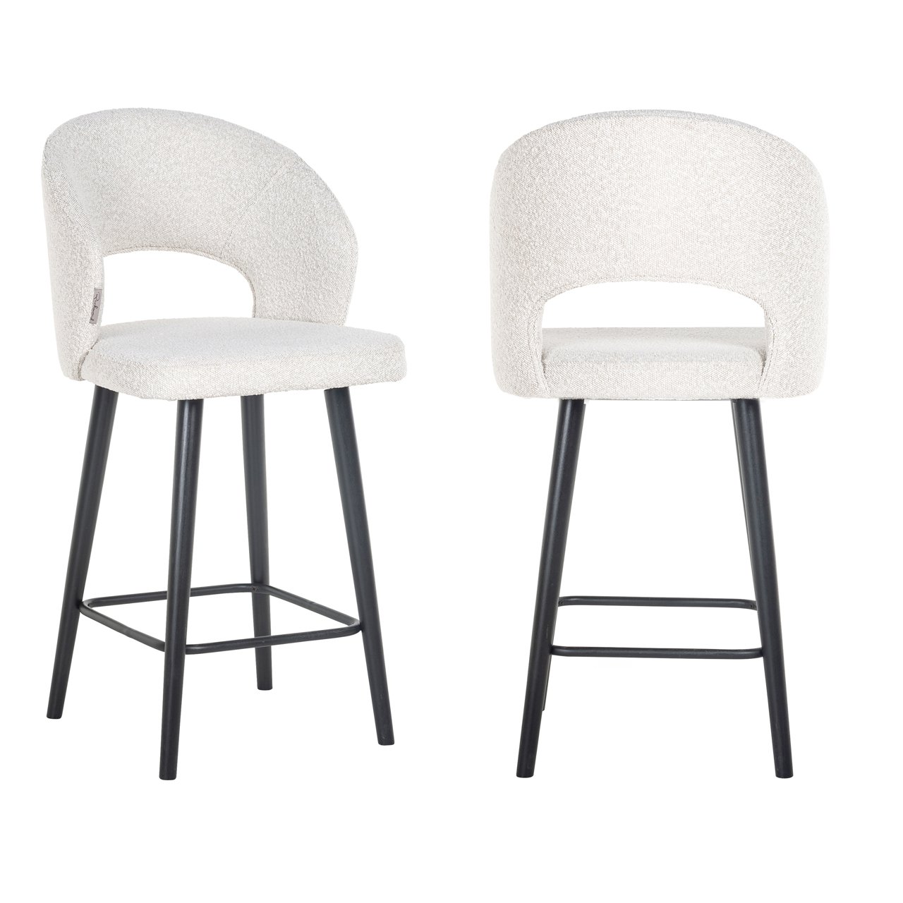 Barkruk Savoy - Zonder armleuning - Laag - White - Boucle - Richmond Interiors