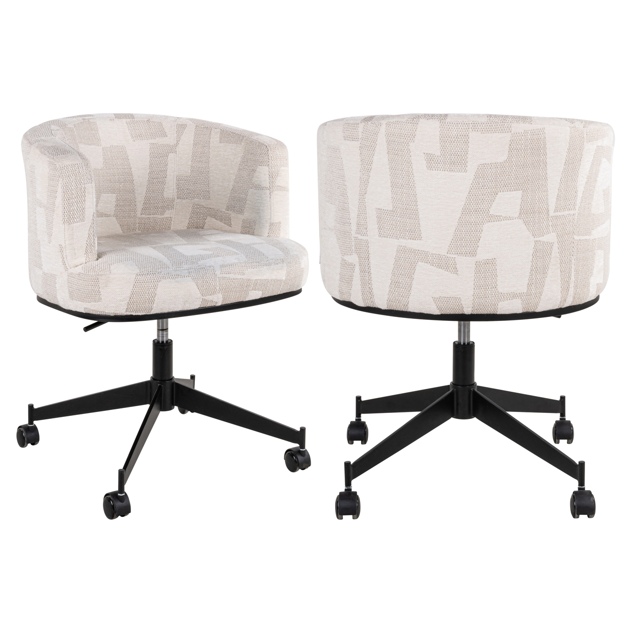 Eetkamerstoel Rochenne - Zonder armleuning - Beige - Print - Richmond Interiors
