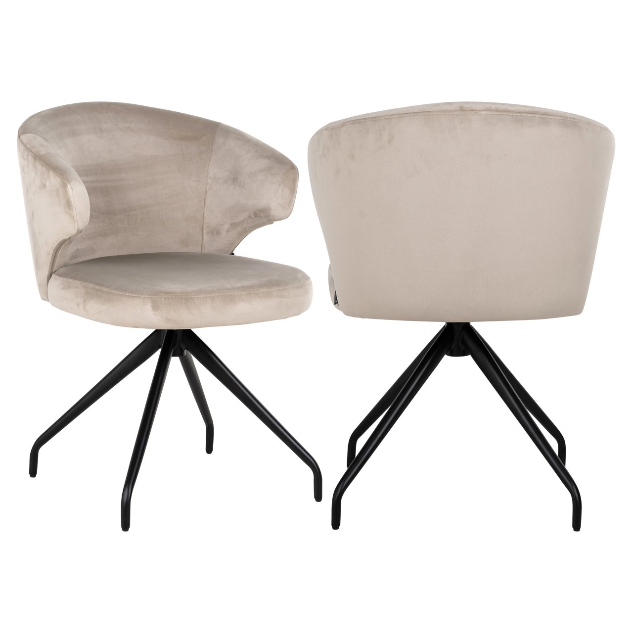 Eetkamerstoel Milly - Khaki - Velvet - Richmond Interiors