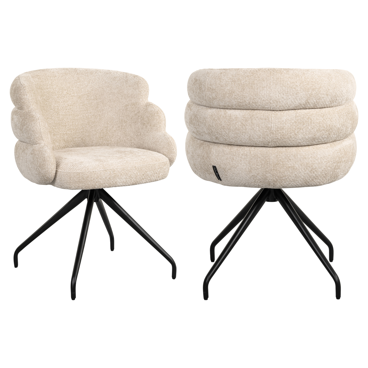 Eetkamerstoel Kayla - Cream - Stof - Richmond Interiors