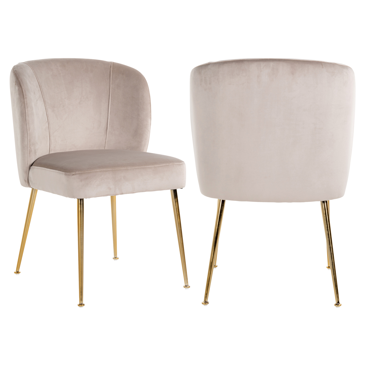 Eetkamerstoel Cannon - Zonder armleuning - Khaki - Velvet - Richmond Interiors