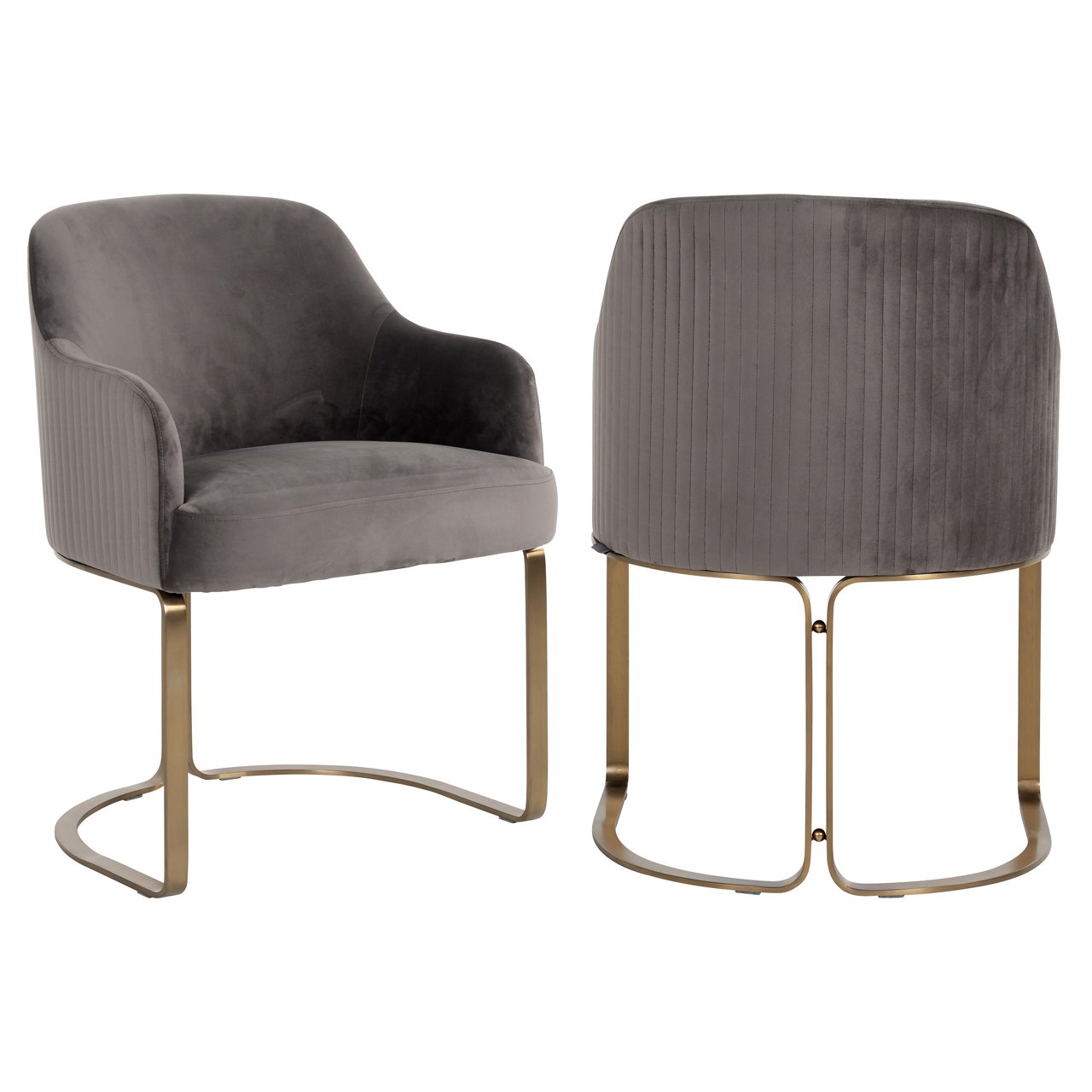 Eetkamerstoel Hadley - Stone - Velvet - Richmond Interiors