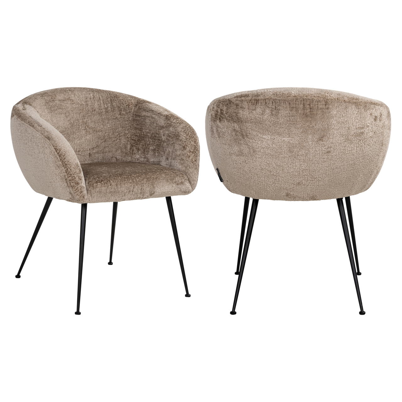 Eetkamerstoel Ruby - Taupe - Velvet - Richmond Interiors