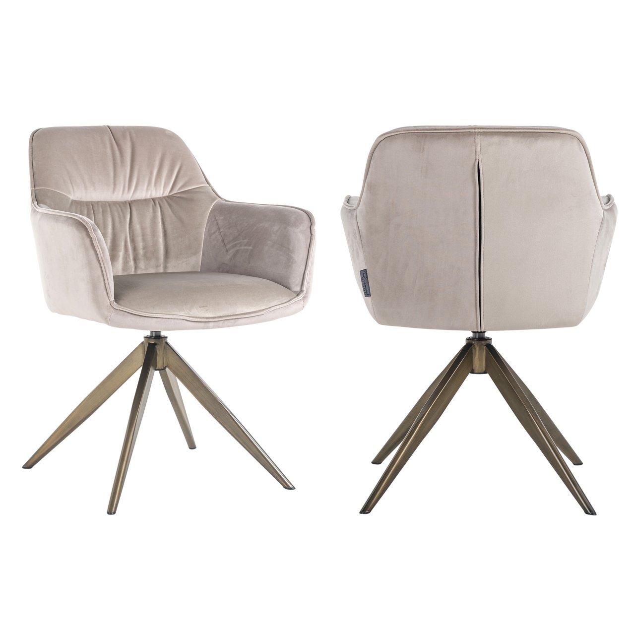 Eetkamerstoel Aline - Khaki - Velvet - Richmond Interiors