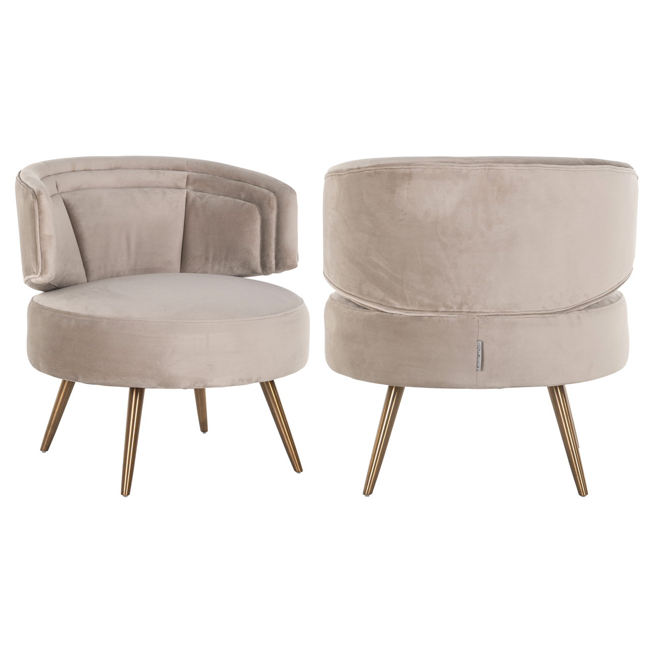 Fauteuil Hazel - Khaki - Velvet - Richmond Interiors