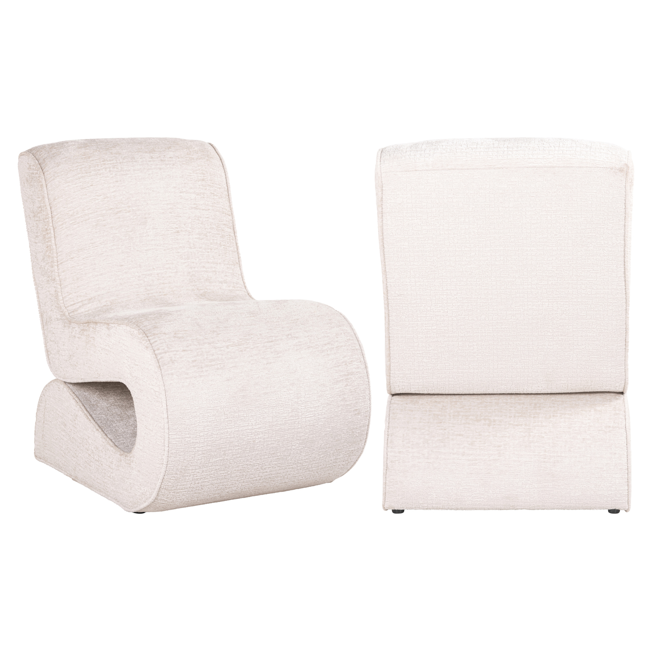Fauteuil Frankie - Cream - Velvet - Richmond Interiors