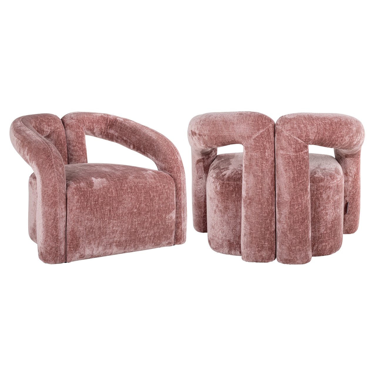 Fauteuil Dana - Rose - Velvet - Richmond Interiors