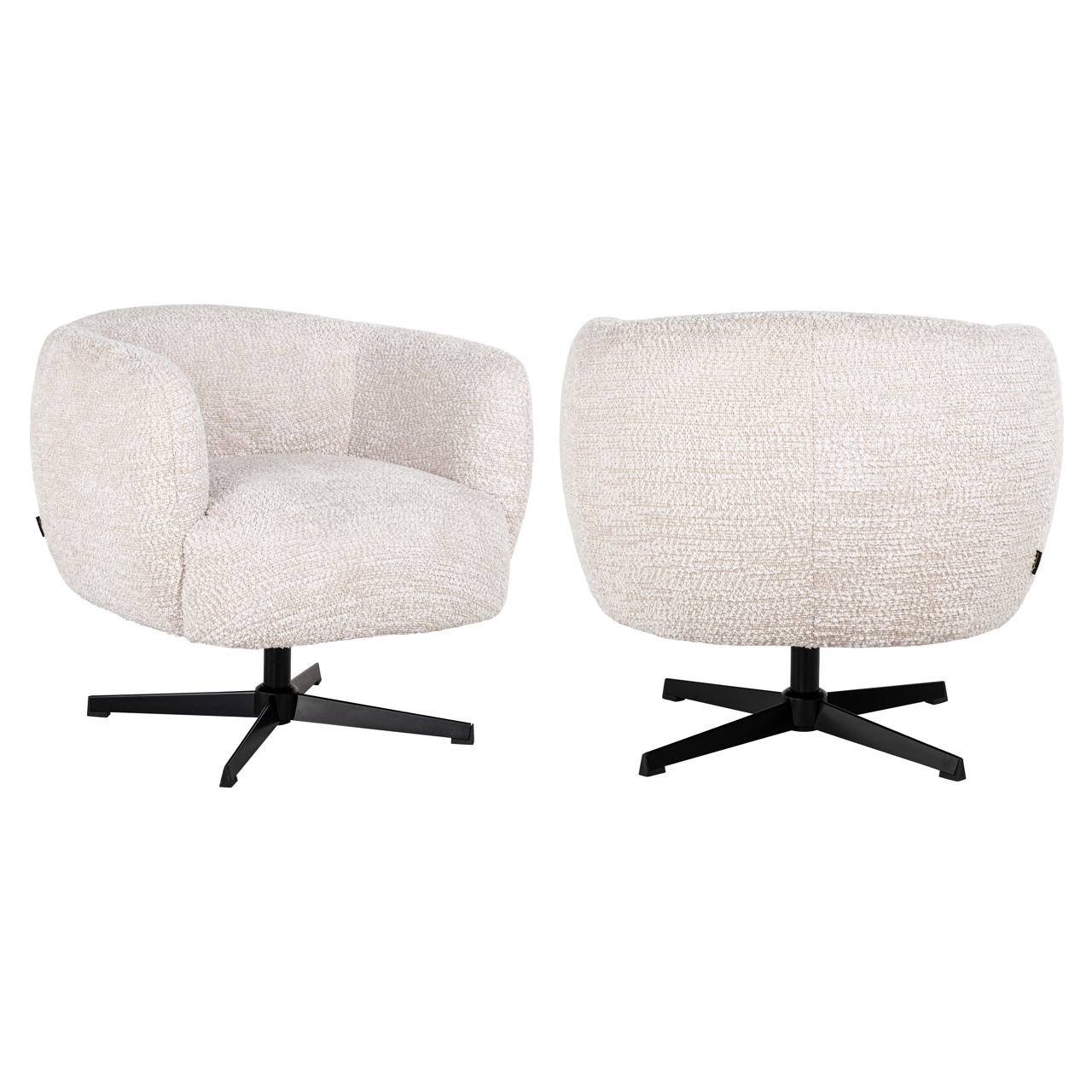 Fauteuil Estelle - Zonder armleuning - Cream - Chenille - Richmond Interiors