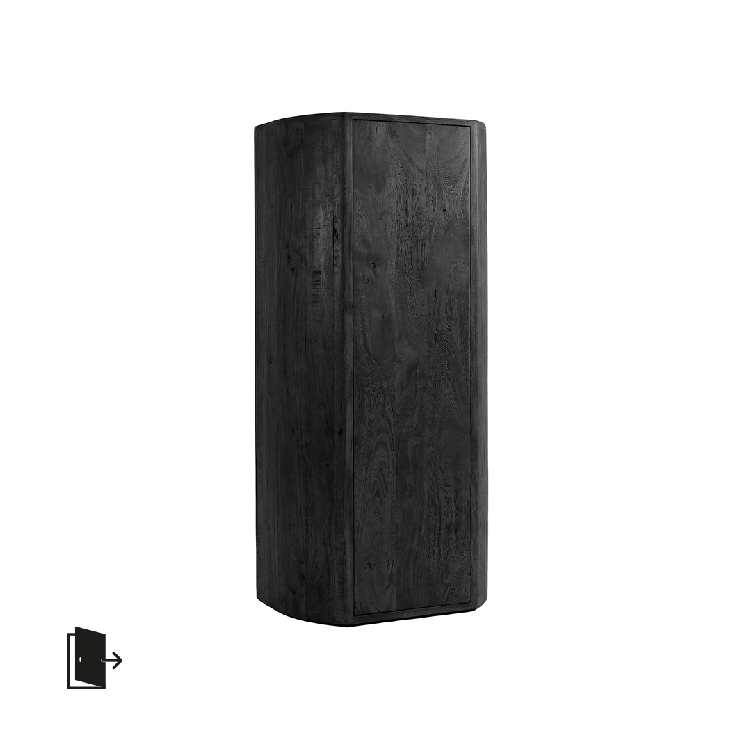 Bergkast Saya - Zwart - Mangohout - LABEL51