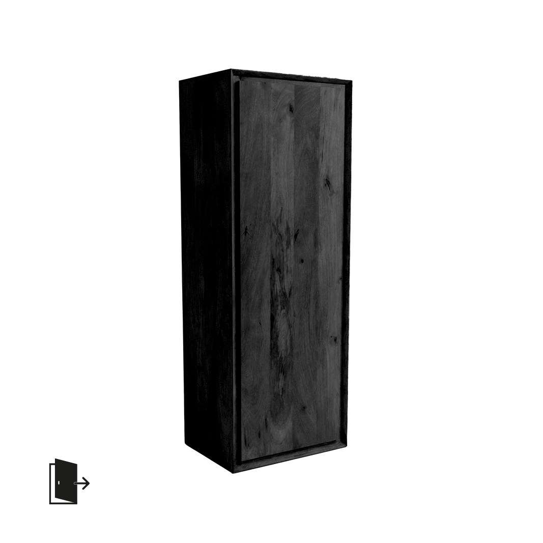 Bergkast Nori - Zwart - Mangohout - LABEL51