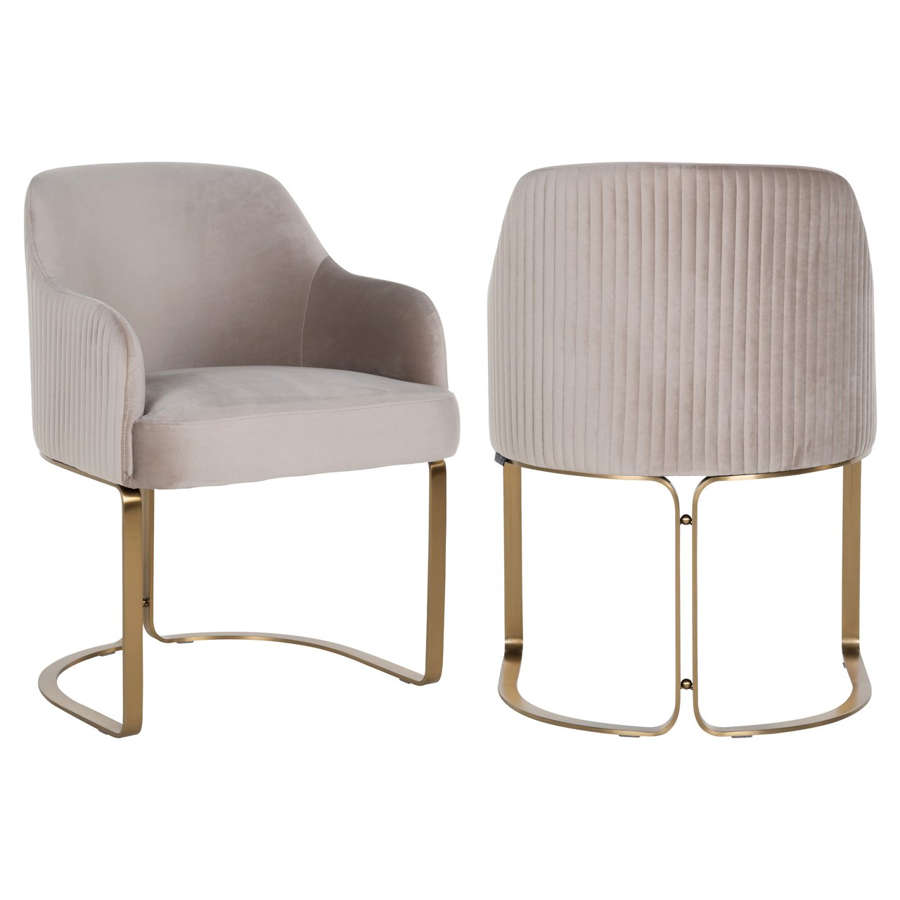 Eetkamerstoel Hadley - Khaki - Velvet - Richmond Interiors