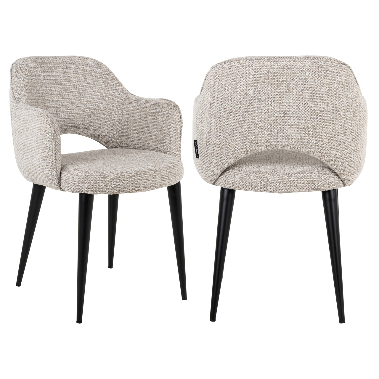 Eetkamerstoel Giovanna - Zonder armleuning - Natural - Chenille - Richmond Interiors
