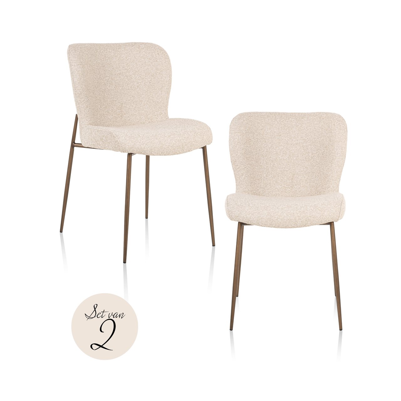 Eetkamerstoel Odarby - Biscotti - Stof - Richmond Interiors