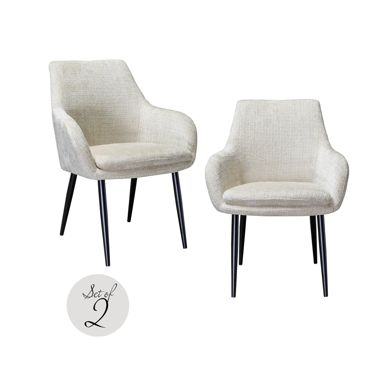 Eetkamerstoel Chrissy - Beige - Stof - Richmond Interiors