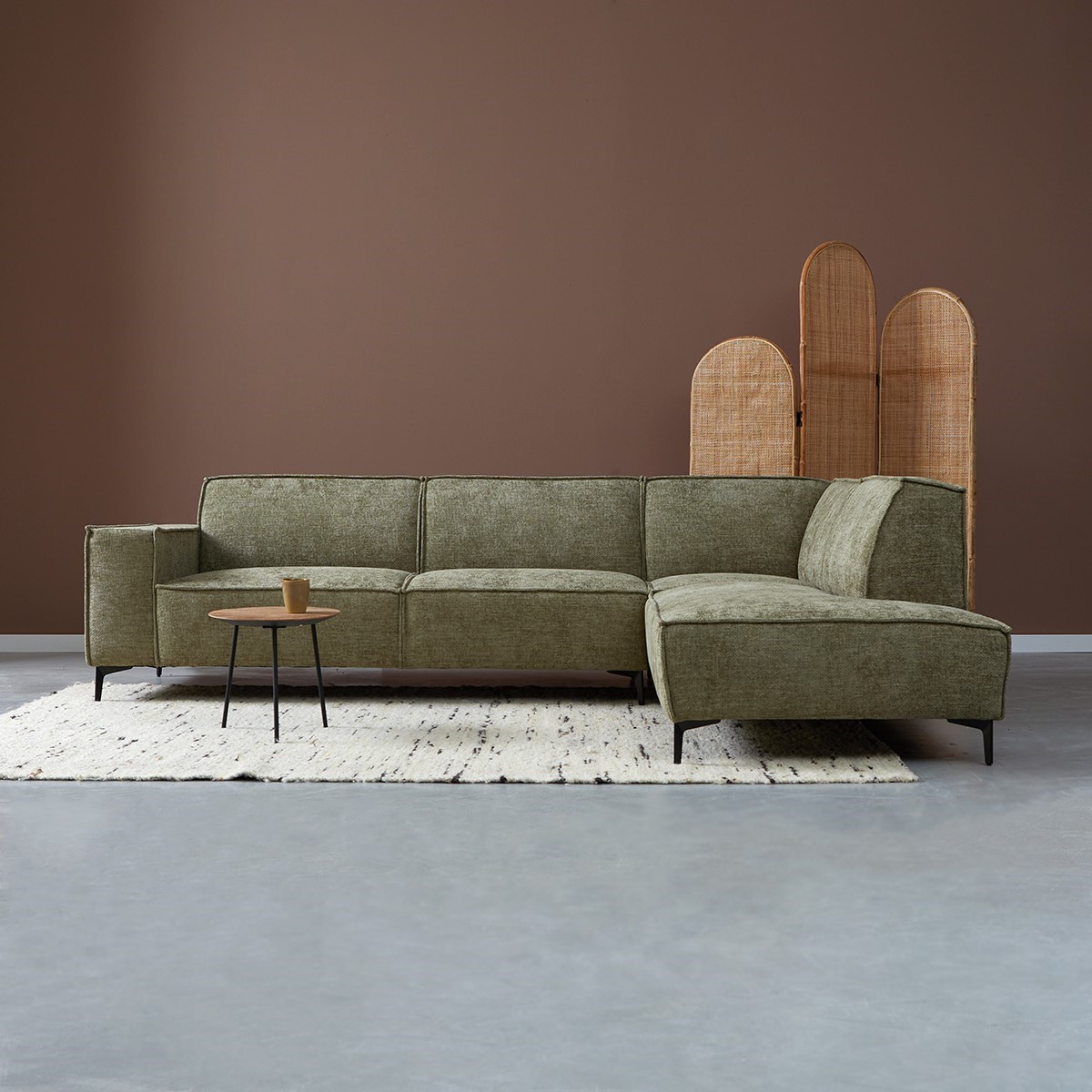 Hoekbank RIVER - Hunter - Chenille - Pepp Interiors