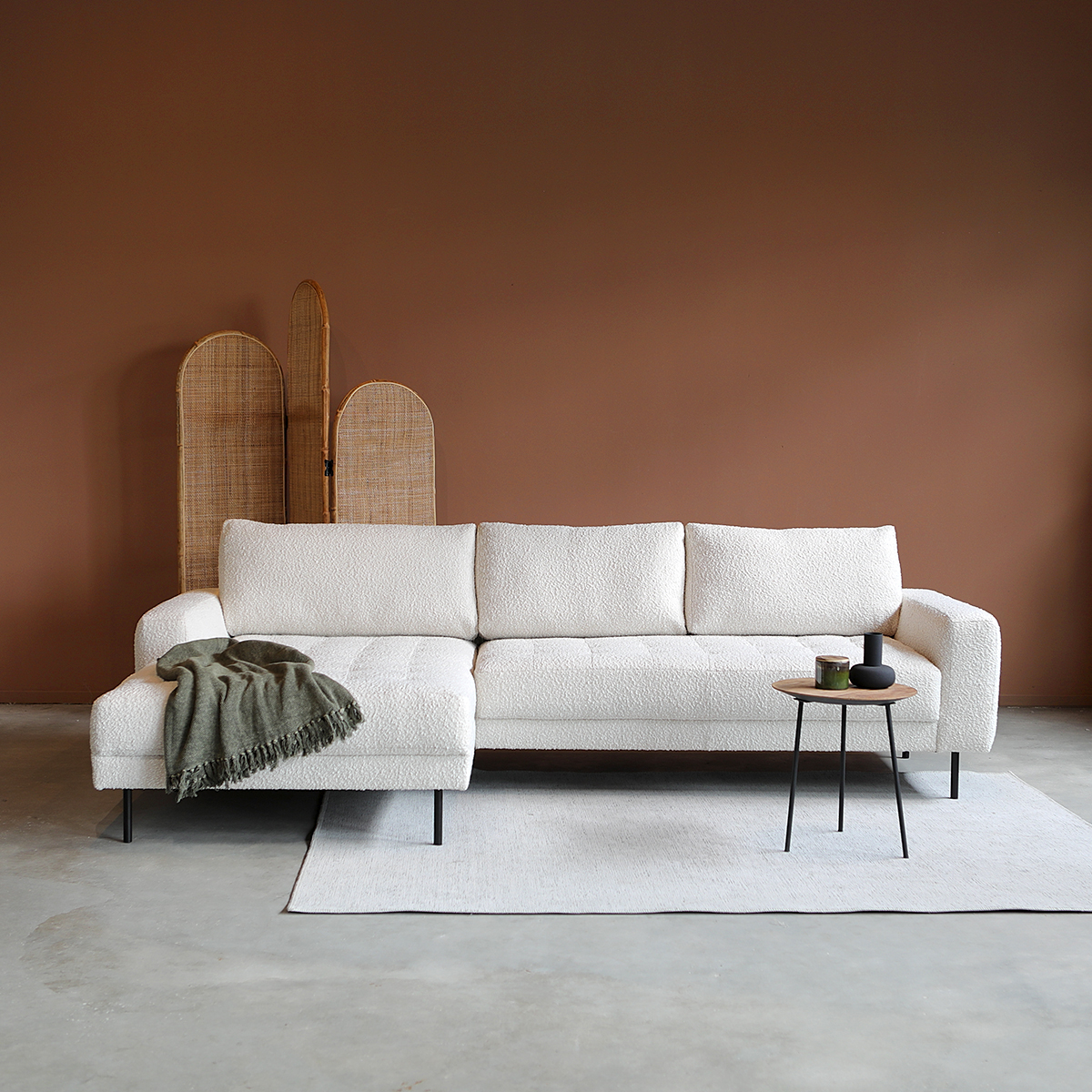 Hoekbank OREO - Naturel - Boucle - Pepp Interiors