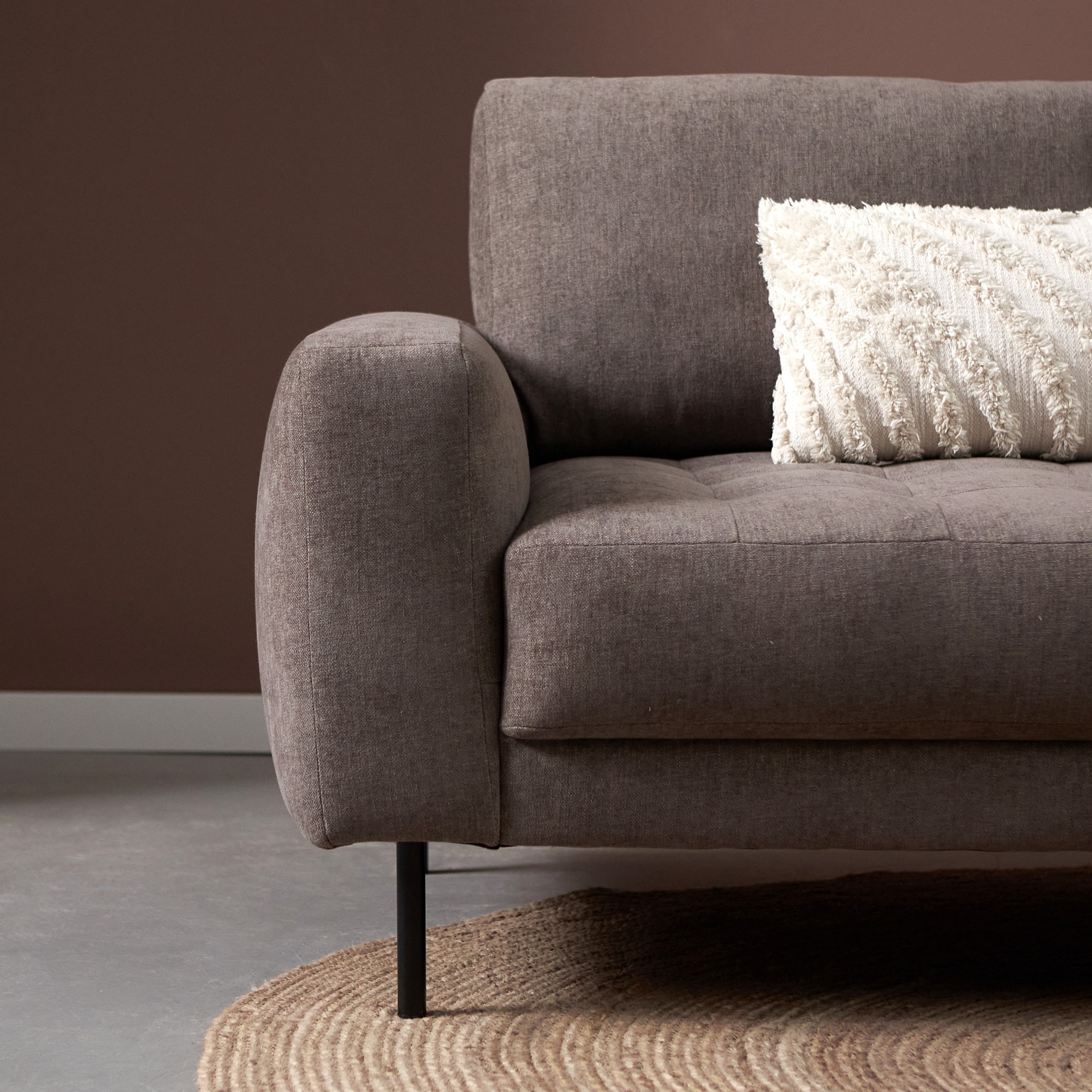 Hoekbank OREO - Bruin - Linnen - Pepp Interiors