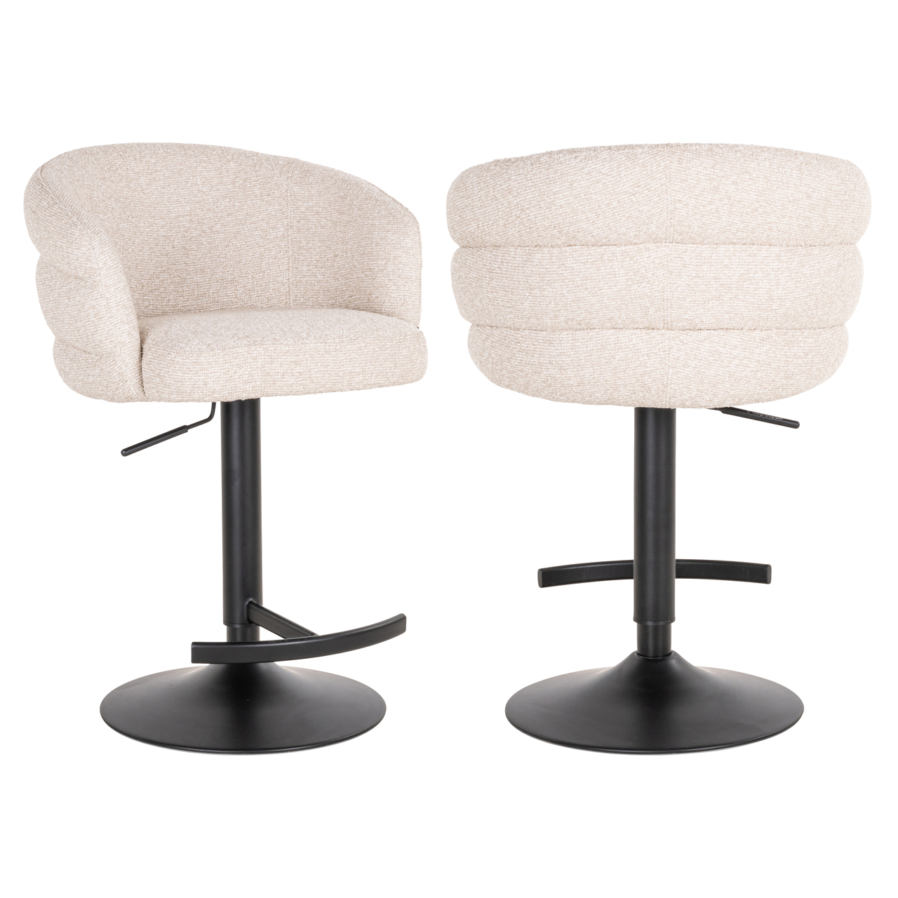 Barkruk Nikki - Zonder armleuning - Hoog - Biscotti - Stof - Richmond Interiors