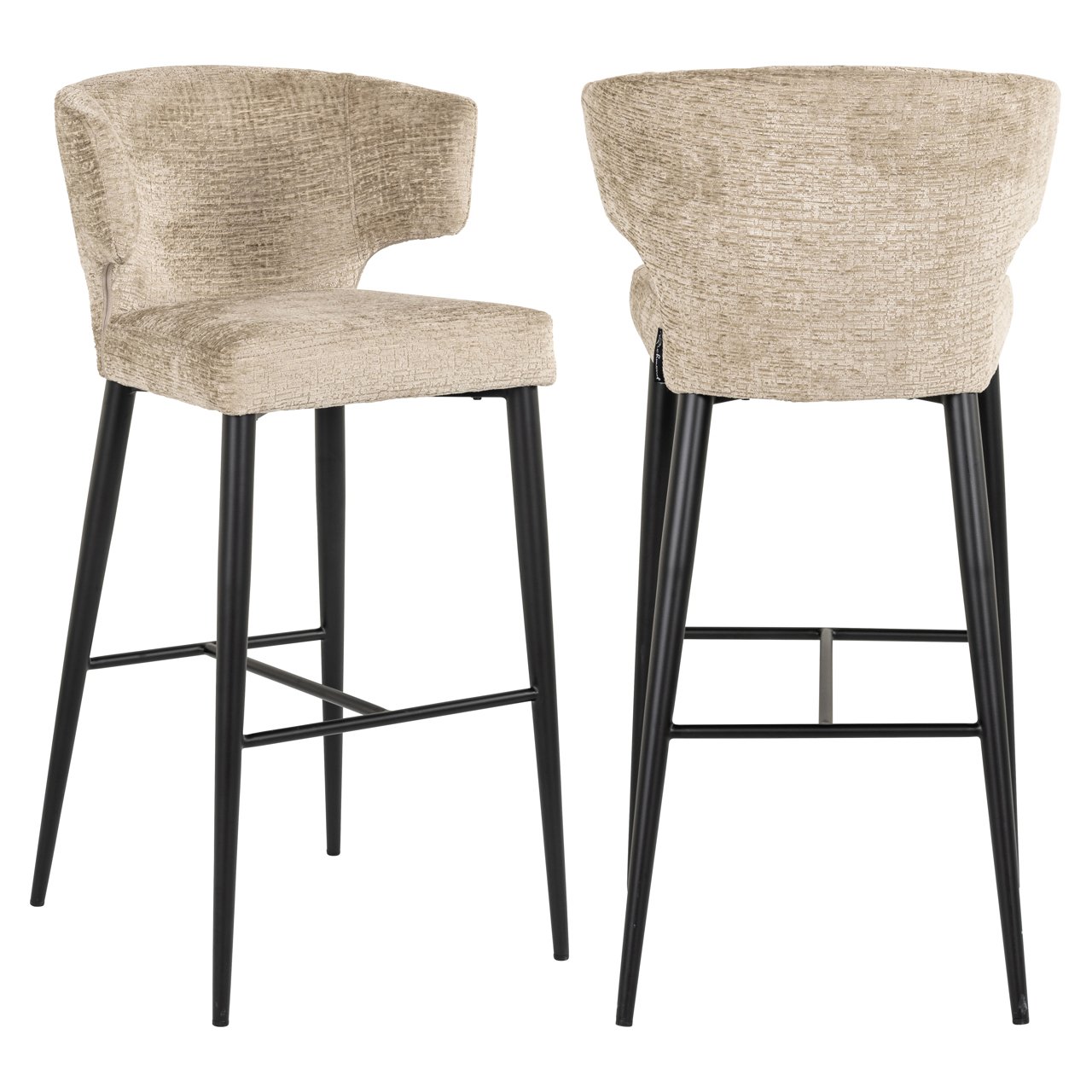 Barkruk Taylor - Zonder armleuning - Hoog - Desert - Velvet - Richmond Interiors