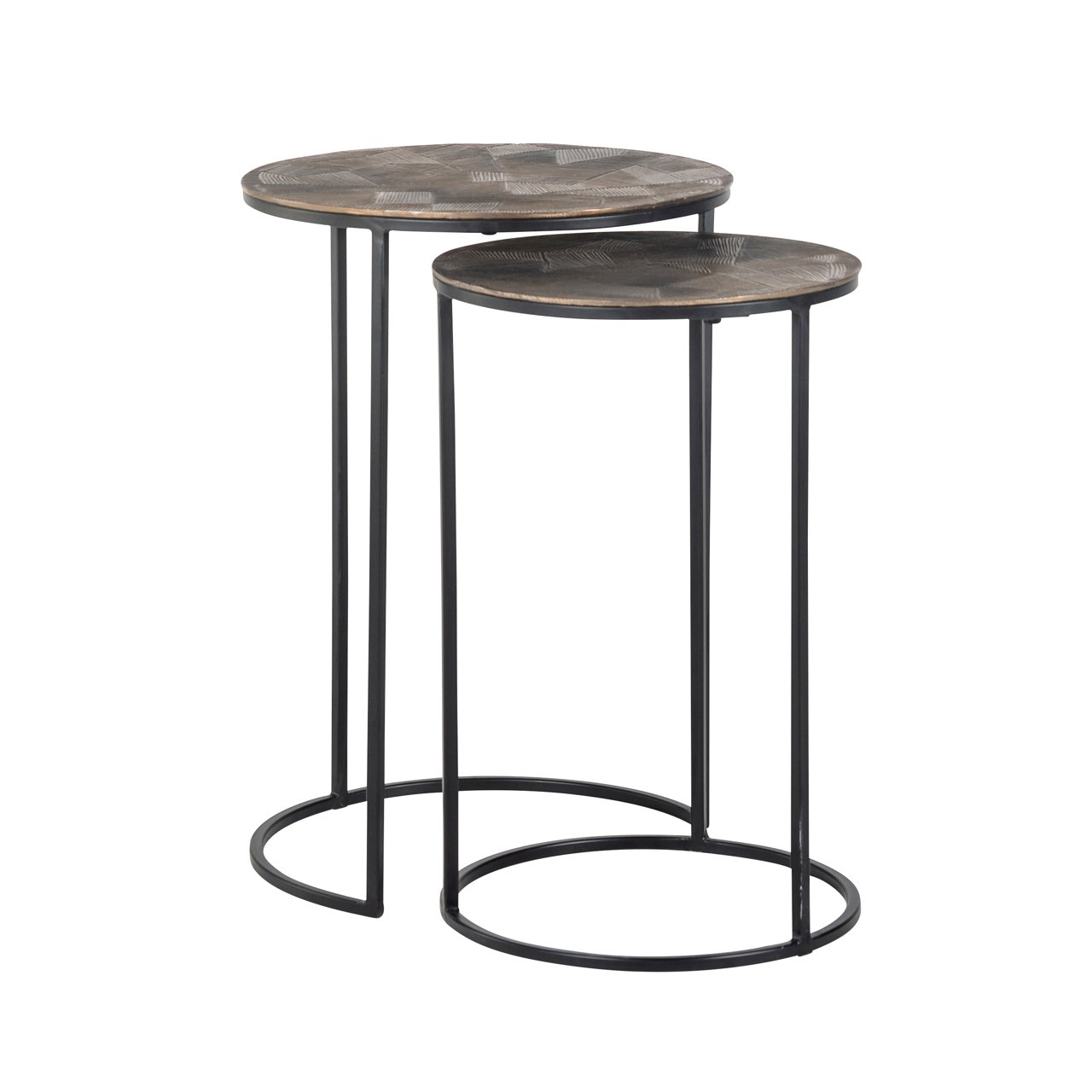 Bijzettafel Tulum - Brushed Gold - Metaal - Richmond Interiors