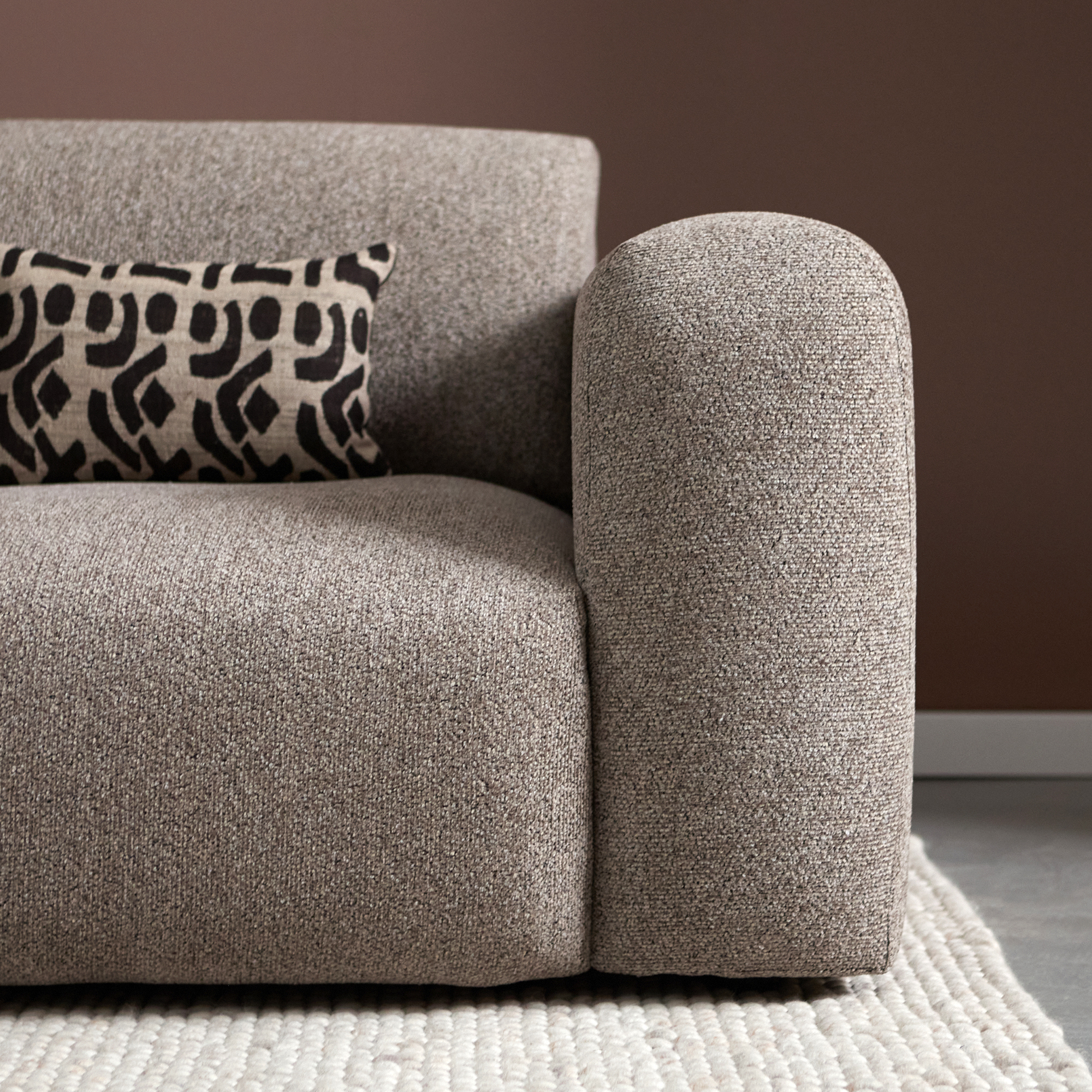 Hoekbank SOUL - Bruin - Geweven - Pepp Interiors