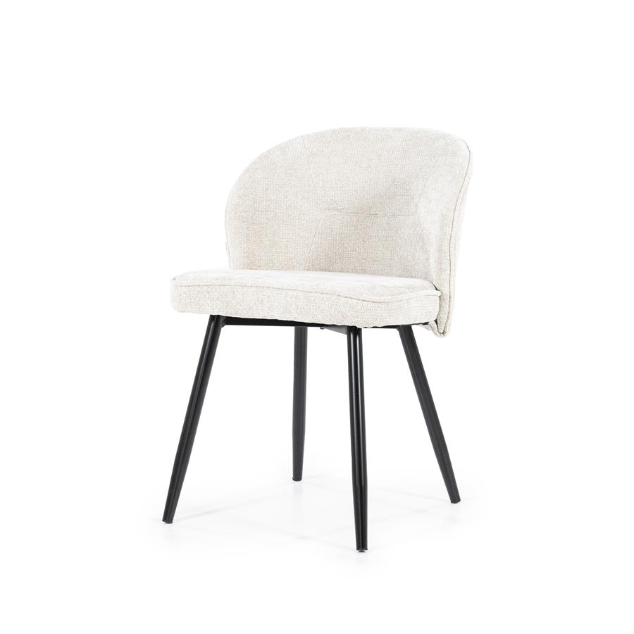 Eetkamerstoel Riley - Beige - - Eleonora