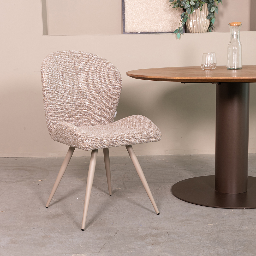 Eetkamerstoel Sil - Mushroom - Royal Boucle - LABEL51