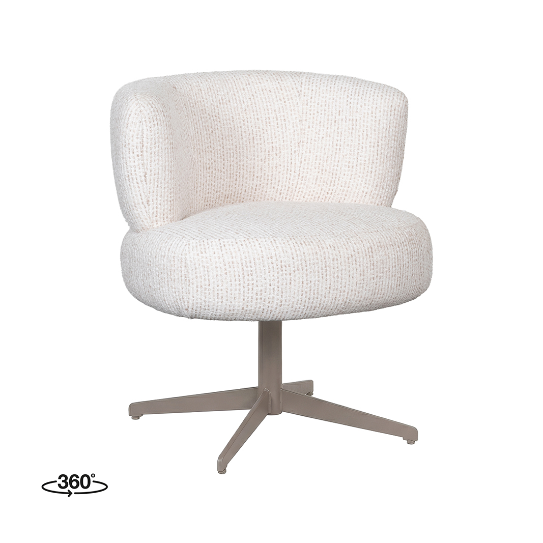 Eetkamerstoel Grasse - Zonder armleuning - Naturel Beige - Silencio - LABEL51