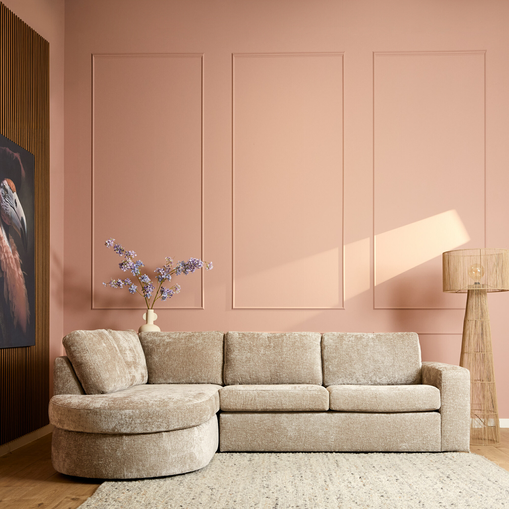 Hoekbank Alma - Beige - Chenille - MySofa