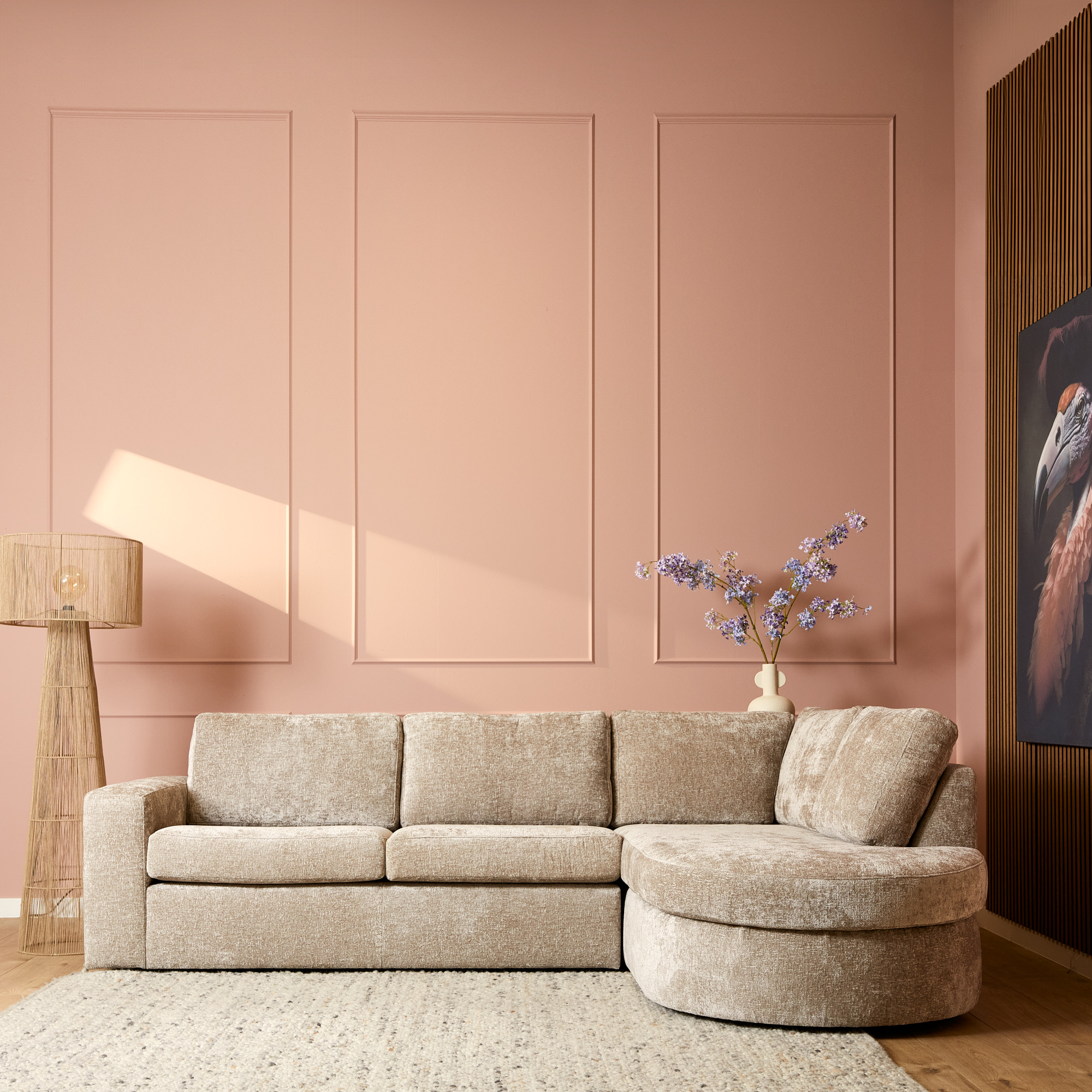 Hoekbank Alma - Beige - Chenille - MySofa