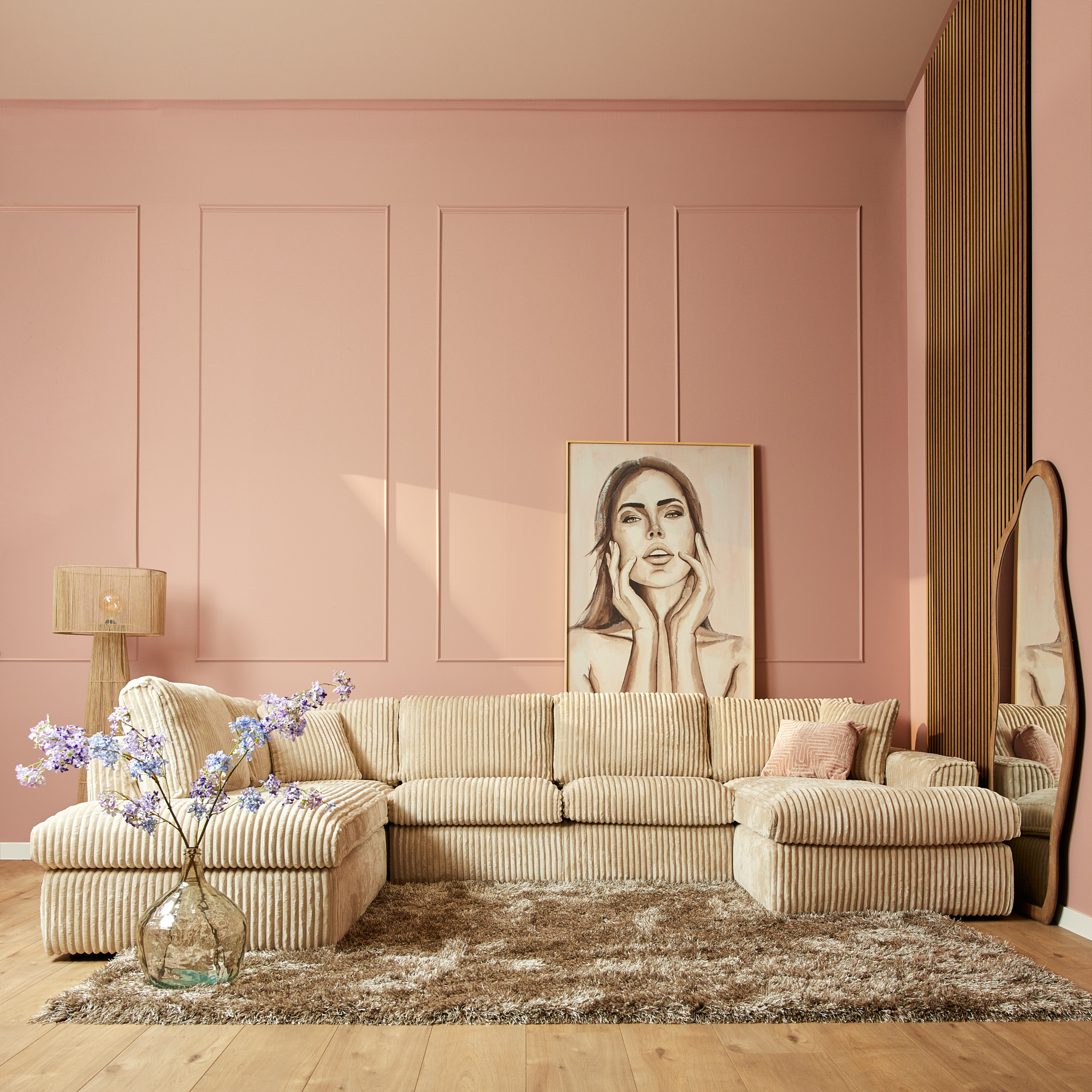 Bank Teddy - Beige - Ribcord - MySofa