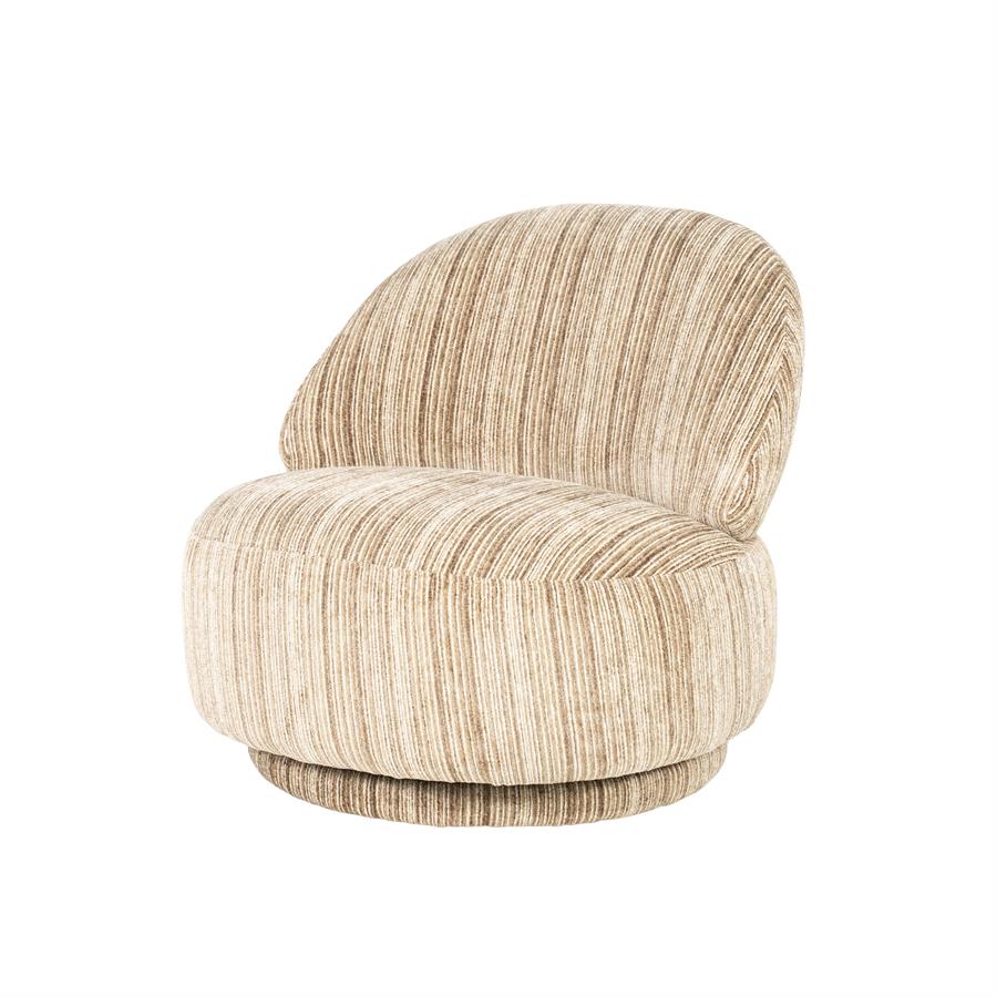 Fauteuil Line - Zonder armleuning - Bruin - Print - Japandi - By Boo