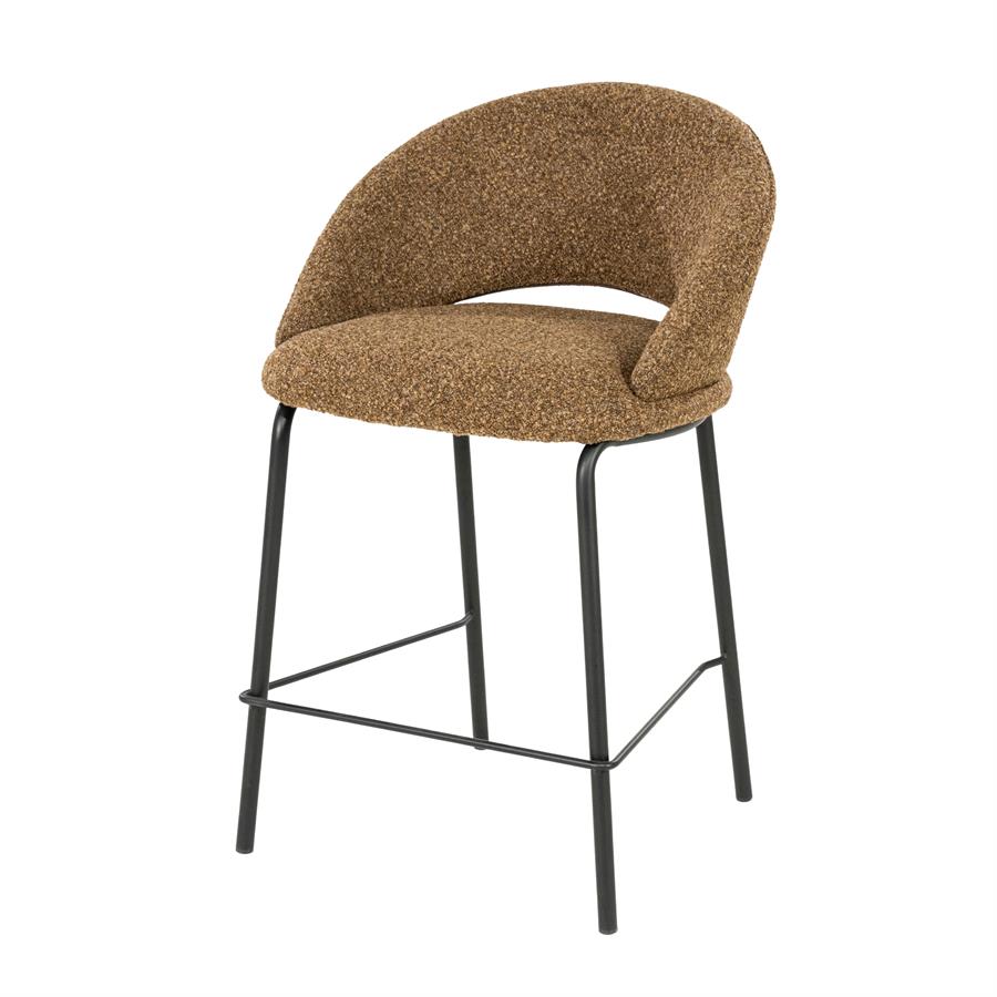 Barkruk Nido - Zonder armleuning - 57x54x92 cm - Bruin - Boucle - By Boo