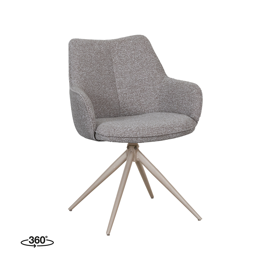 Eetkamerstoel Sawa - Mushroom - Royal Boucle - LABEL51